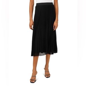Vince Camuto Pleated Women’s Black Midi Skirt- Various Sizes